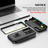 1 x RAW Customer Returns Doeshine Case for Samsung Galaxy Z Fold 5 with S Pen Slot Stand, Full Body Robust Mobile Phone Case with Tempered Glass Screen Protector Camera Protection, Military Protective Case with Hinge Protection Black  - RRP €22.99