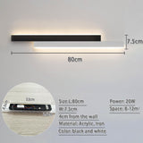 1 x RAW Customer Returns niuniaj Wall Light Indoor 10W Acrylic LED Wall Lamp 40 cm Long Modern Hallway Lamp for Hallway Living Room Bedroom and Other Indoor Scenes 4000K Neutral White Light RA 80 White Black  - RRP €34.55