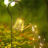 1 x RAW Customer Returns Solar watering can light, IP44 waterproof metal Halloween lamps lanterne, hanging garden light decoration fairies lights for garden balcony yard path tree holidays Christmas lawn with G stand  - RRP €24.19