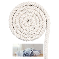 12 x Brand New Qetlavee cotton cord beige cotton cord many sizes cotton rope cord rope boho decoration macrame cord thick cotton rope for DIY crafts, decoration garden balcony house 20mm 3m  - RRP €72.48