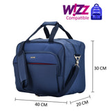 1 x RAW Customer Returns Bontour AIR hand luggage cabin bag WizzAir Vueling travel luggage 40x30x20cm, travel bag for ICE, flight bag, sports bag, weekend bag blue, 40x30x20 cm  - RRP €41.21