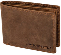 1 x RAW Customer Returns Marc Peter genuine leather wallet Hanover Wallet for men with RFID protection Large 10 compartments wallet Vintage tan wallet - RRP €30.16