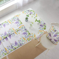 1 x RAW Customer Returns ARTABLE Waterproof Table Runner Fabric Tablecloth Exquisite Printed Flower and Plant Pattern Decoration Warm Indoor Outdoor Decoration Purple Lavender, 40 x 140 cm  - RRP €10.68