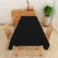 1 x Brand New Aoihrraan Black Rectangular Polyester Fabric Tablecloths Washable Oblong Tablecloth for Home Party Dining 6 to 8 Seater for Kitchen Wedding Birthday Anniversary Decoration 178 x 229 cm - RRP €33.99