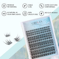 1 x RAW Customer Returns Oreola Individual Eyelashes Natural D Curl Mixed 8-16mm Eyelashes Cluster Wispy Eyelash Segment with Wide Base, 144PCS Invisible Clear Band Individual Eyelashes DIY Eyelash Extension at Home - RRP €9.99