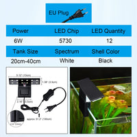 1 x RAW Customer Returns WEAVERBIRD Aquarium Led Lighting, X3 Aquarium Light Moonlight Clip Lamp LED Scale Lamp Height Brightness LED Light 220V 6W 600LM for 8 to 15 Inch Fish Tank White Planted Lamp - RRP €11.09