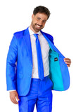 1 x RAW Customer Returns Suitmeister Party Costumes for Men - Solid Color Suit for Costumes for Carnival, Halloween Parties and Theme Parties - Blue, Size L - RRP €45.32