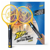 1 x RAW Customer Returns ZAP Bug Zapper Twin Pack - Rechargeable Mosquito, Fly Killer and Bug Zapper Racket - 4,000 Volts - USB Charging, LED Light for Zapping in the Dark - Safe to Touch Large Twin Pack  - RRP €35.99