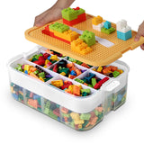 1 x RAW Customer Returns Storage box for Lego building blocks storage compartments stackable boxes toy storage with lid stacking boxes plastic sorting boxes small parts transparent organizer box children s toy box - RRP €44.26