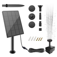 1 x RAW Customer Returns Solar fountain for outdoors small, pond pump solar 2.5W, solar fountain for the garden, solar pump for fountain kit DIY solar garden fountain bird bath water feature garden balcony decoration bird bath - RRP €18.98