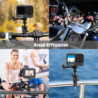 1 x RAW Customer Returns Forevercam Bike 360 Rotatable Mount for GoPro Action Camera, Handlebar Round Tube Mount Clip for Mountain Bike and Motorcycle - RRP €20.16