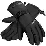 1 x RAW Customer Returns KEMIMOTO Ski Gloves Men Women Waterproof Winter Gloves with 3 Touch Screens, Adjustable Buckle, Snowboard Gloves for Skiing, Ice Skating, Cycling Black  - RRP €24.19