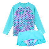 1 x RAW Customer Returns XFGIRLS Long Sleeve UV Protection Two Piece Dress for Girls 3 Months to 6 Years - RRP €19.6