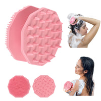 2 x Brand New Scalp Massage Brush, 2 in 1 Soft Silicone Head Massage Brush, Exfoliating Body Brush, Scalp Massager Hair Growth, Suitable for Different Skin Types for Children, Women and Men Pink  - RRP €50.4