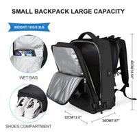 1 x RAW Customer Returns SZLX Large Travel Backpack Women, Ryanair Hand Luggage 40x20x25 Backpack 45x36x20 Easyjet with USB Port Backpack Waterproof Laptop Business Men Travel Backpack Hand Luggage Airplane with Shoe Compartment - RRP €40.32