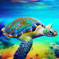 5 x Brand New Ginfonr Diamond Painting 5D Diamond Painting Turtles Animals By Number Kits Full Drill Paint With Diamonds Arts Wall Decor 30 30 CM - RRP €102.0