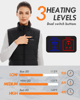 1 x RAW Customer Returns HILLSLTR Heated Vest, Women s Heated Vest with 16000mAh 7.4v Power Bank, Heated Vest with 8 Heating Zones, Lightweight Thermal Vest with 3 Temperatures for Outdoor Activities - RRP €89.99