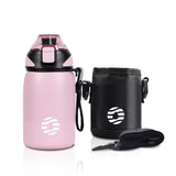 1 x RAW Customer Returns Fjbottle children s drinking bottle made of stainless steel 400 ml - 1-click opening, BPA-free, leak-proof thermos flask, suitable for carbonated drinks, thermos flask for boys girls for kindergarten, school, travel - RRP €16.13