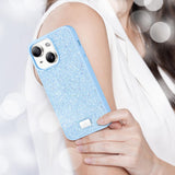 1 x RAW Customer Returns BEZ Phone Case for iPhone 14 Case Glitter, Sparkle Diamond Crystal Bling Case with Bling Co. Series Compatible for iPhone 14, Sky Blue - RRP €24.99