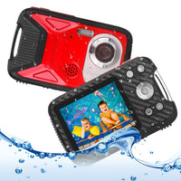 1 x RAW Customer Returns Heegomn Waterproof Digital Camera for Kids, 16MP Full HD 1080P, 8X Digital Zoom, Underwater Camera for Teens Beginners Red  - RRP €63.89