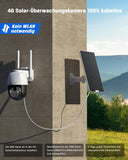 1 x RAW Customer Returns COCOCAM 3G 4G LTE surveillance camera with SIM card outside, 2K surveillance camera without WiFi wireless solar PTZ camera outdoor with AI detection 10000 mAh battery SIM card included Works with Alexa - RRP €69.99