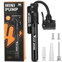 4 x RAW Customer Returns West Biking Mini Bicycle Pump - Aluminum Air Pump Bicycle All Valves, Portable Small Bicycle Pump, Fast Tire Inflation Lightweight Mini Bicycle Pump Air for MTB Road Bike Ball Pump Black  - RRP €55.96