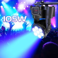 1 x RAW Customer Returns 70W Moving Head Wash Mini Stage Light dmx512 RGBW LED Spot DJ Party Light with Remote Control Suitable for Disco, Bar, Club, Wedding - RRP €80.66