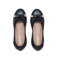 1 x Brand New DREAM PAIRS women s ballerina flats classic flat shoes with bows SDFA2250W-E Navy-PU size 37 EUR  - RRP €21.59