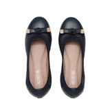 1 x Brand New DREAM PAIRS women s ballerina flats classic flat shoes with bows SDFA2250W-E Navy-PU size 41 EUR  - RRP €24.6