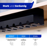 1 x RAW Customer Returns HOMEPROTEK desk cable duct black for neat cable management, cable tray for cable organization at the workplace, tray for home office cable management under desk, cable organizer - RRP €21.01