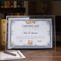 1 x RAW Customer Returns Houstimi 2 Pack Silver A4 Picture Frame Certificate Frame 21x29.7cm Glass Document Frame Diploma Graduation Poster Frame Photo Display Stand for Table Top - RRP €25.9