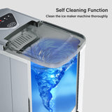 1 x RAW Customer Returns Ice cube machine, ice maker with self-cleaning function, 15kg 24h, 9 ice cubes in just 6 minutes. Low-noise operation, ice cube maker, ice cube maker for use in households, offices - RRP €129.99