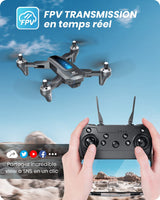 1 x RAW Customer Returns DEERC D10 Foldable Drone with Camera for Adults 2K HD FPV Live Video, Tap Fly, Gesture Control, Selfie, Altitude Hold, 3D Flips, Quadcopter for Kids Beginners with 2 Batteries 24mins - RRP €99.99