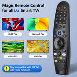 1 x RAW Customer Returns Magic Remote Control for LG TVs, Universal for Original Remote MR19BA MR20GA MR21GA MR22GA MR23GA, Suitable for LG UHD OLED QNED NanoCell 4K 8K Smart TV, with Pointer and Voice Function - RRP €29.98