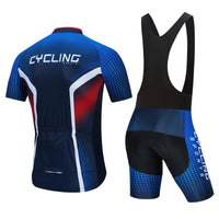 1 x RAW Customer Returns PSPORT Men s Cycling Jersey Set, Summer Boys Bib Shorts Suits Mountain Bike Cycling Clothing Set Cycling Riding Jerseys Breathable - RRP €48.38