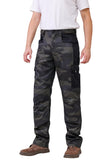 1 x RAW Customer Returns WORK IDEA - Men s work cargo trousers, with internal knee pockets, black, camouflage, XL - RRP €29.98