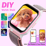 1 x RAW Customer Returns Kids Smart Watch for Girls, IP68 Waterproof Children Fitness Tracker Watch with 1.5 Inch DIY Face, Heart Rate Sleep Monitor, 19 Sports Modes, Calorie Counter, Alarm Clock, Great Gifts for Teens 5  - RRP €35.99