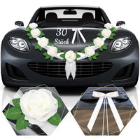 1 x RAW Customer Returns Car Decoration, Wedding, Bonnet with 30 Car Bows, Wedding, Car Decoration, Table Decoration, Wedding, Car Decoration, Table Decoration - RRP €22.8