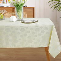 13 x Brand New Arquiel Tablecloth Washable, Tablecloth Lotus Effect Polyester Rectangular Floral, Tablecloth Rose Pattern Tablecloth Jacquard for Dining Table Home Wedding Christmas Beige, 152 x 264cm  - RRP €242.84