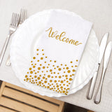 2 x Brand New MORGIANA 100 Pack Wellcome Napkins, Gold Wedding Paper Napkins, 2-ply Disposable Napkins for Party, Wedding, Birthday, Dinner - RRP €40.8