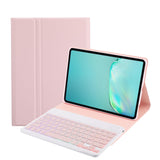 1 x RAW Customer Returns SUEEWE Keyboard Case for Xiaomi Redmi Pad SE 11 2023, TPU Back Case with 3 Area 7 Color Illuminated Removable QWERTZ Keyboard, Pink - RRP €40.28