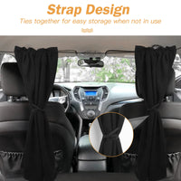 1 x RAW Customer Returns ZATOOTO Privacy Curtains, Suede Window Darkening Sun Shade for Car Front Rear Side Window, Removable Magnetic Camping Curtain, Compatible with Passenger Cars Black  - RRP €23.59