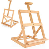 1 x RAW Customer Returns VISWIN Wooden Tabletop Easel with Heavy Duty H-Frame, Holds Canvases up to 58cm, Adjustable Beech Wood Tabletop Easel for Artists, Adults, Beginners - RRP €40.9