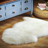 1 x RAW Customer Returns MH MYLUNE HOME Lambskin rug genuine sheepskin 90x 60cm sheepskin soft and fluffy blanket beige seat fur bed rug or mat for living room chair sofa - RRP €50.17