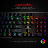 1 x RAW Customer Returns Redragon K556 RGB LED Backlit Wired Mechanical Gaming Keyboard, Aluminum Base, Standard 104 Key, Red Switches - RRP €69.99