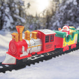 1 x RAW Customer Returns Shinybox Electric Train Set for Children, Christmas Train with Lights, Sounds, Christmas Train Around the Tree, Battery Operated Christmas Train Set, Christmas Train Sets for Under the Tree B  - RRP €20.99