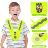 14 x Brand New Essoy children s safety vest with reflective armbands, V-shaped reflective vest, safety vest, night signal collar, children s warning vest for outdoor running, cycling, traffic - RRP €112.28