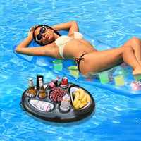 4 x Brand New Inflatable drink holder, pool bar, inflatable drink holder floating, floating beer holder, 2 in 1 inflatable drink holder, drink holder pool floating black  - RRP €54.8