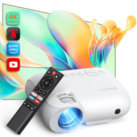 1 x RAW Customer Returns YOTON Projector 4K Official Netflix Dolby Audio 20000 Lumen Full HD 1080P Projector, Y9 WiFi Bluetooth 5.2 Projector, Video Projector for Home Theater Mobile Phone TV Stick Android iOS PS5 Projector with Bag - RRP €141.17