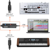 3 x RAW Customer Returns LEKATO MIDI Cable, USB MIDI Adapter with Indicator Light 5 Pin MIDI Interface 6.5ft MIDI Input-Output Converter Keyboard to PC Mac Laptop - RRP €50.97